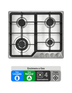 Encimera Gas Natural Albin Trotter Professional 60 4 Platos